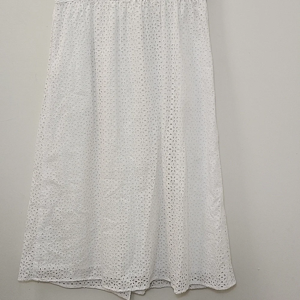 NWT J.Crew Eyelet Button-Front Sleeveless Midi Dress Size 8 - Picture 14 of 16